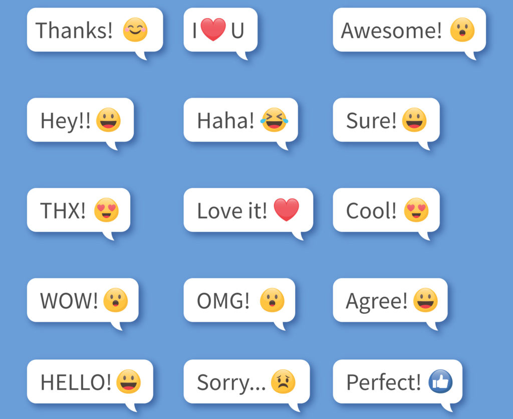 Emojis in text messaging